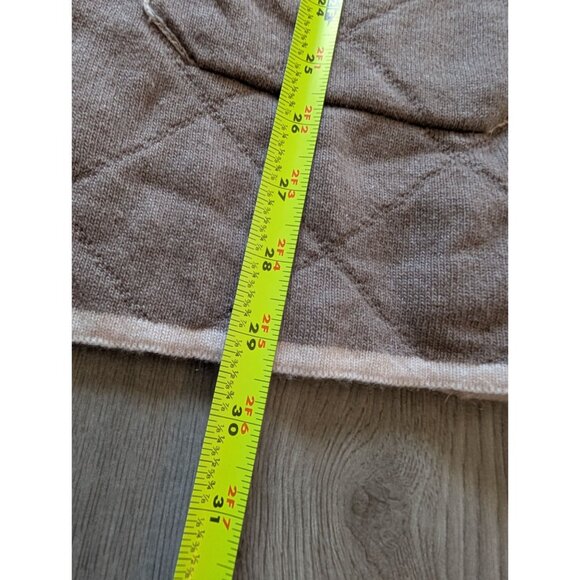 Benedetta Bc Merino Wool Blend Long Open Cardigan With Pockets Beige & White L - Picture 7 of 8